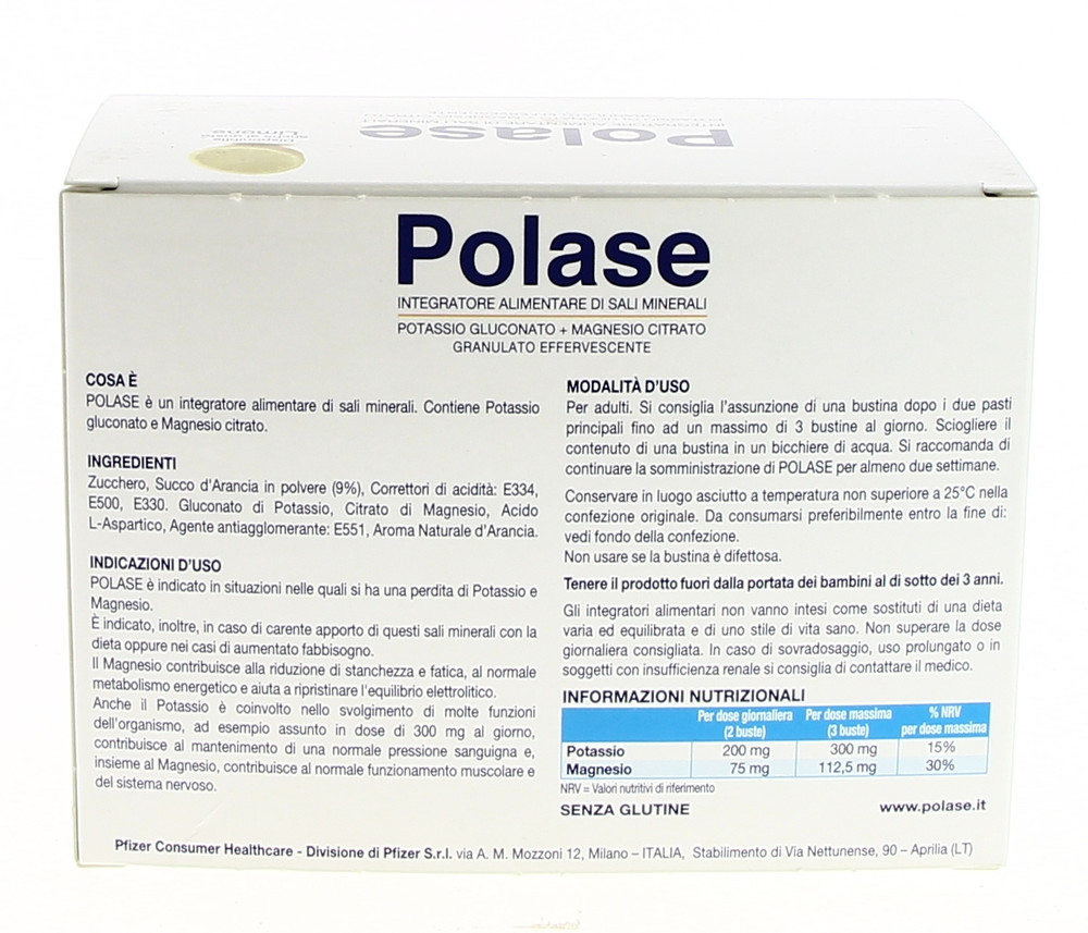 Magnesio E Potassio Integratore Alimentare Arancia Polase