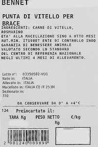 Punta Per Brace Di Vitello Filiera Valore Bennet - Foto 3