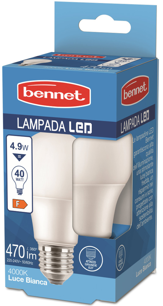Lampadina Led A Goccia 40w E27 Luce Fredda Bennet - Foto 1