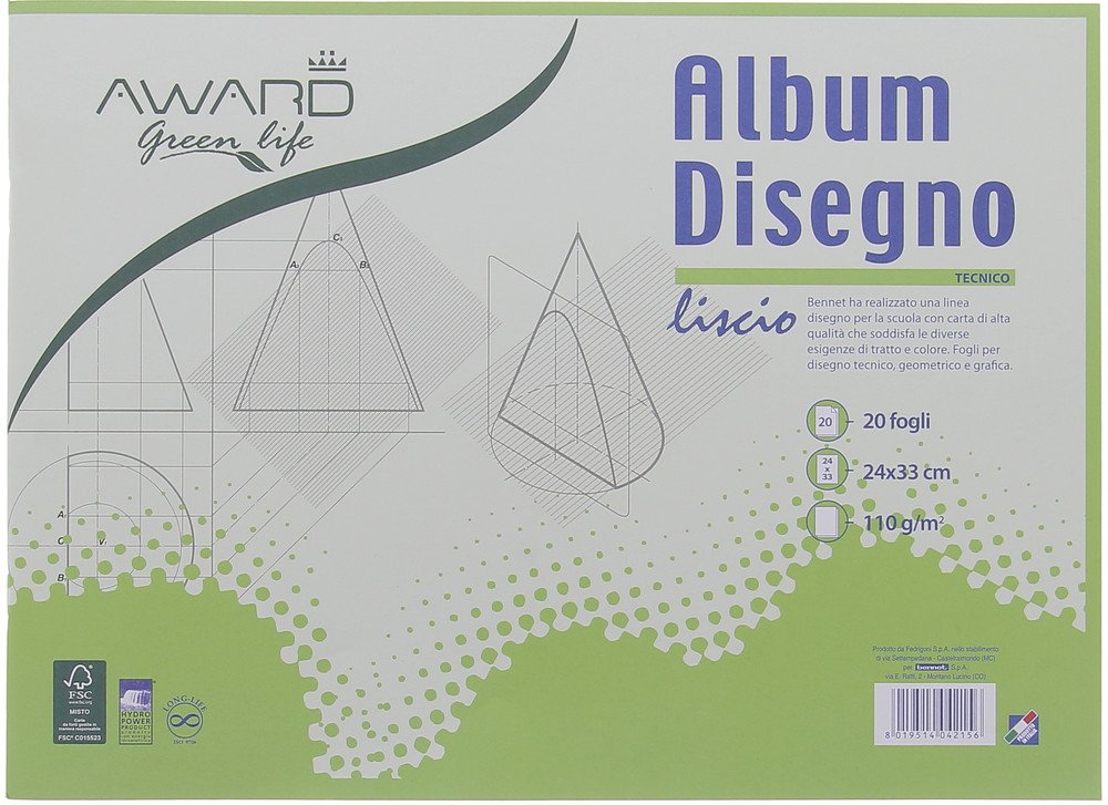 Album Disegno Formato 24x33 Liscio Award Green Life - Foto 1