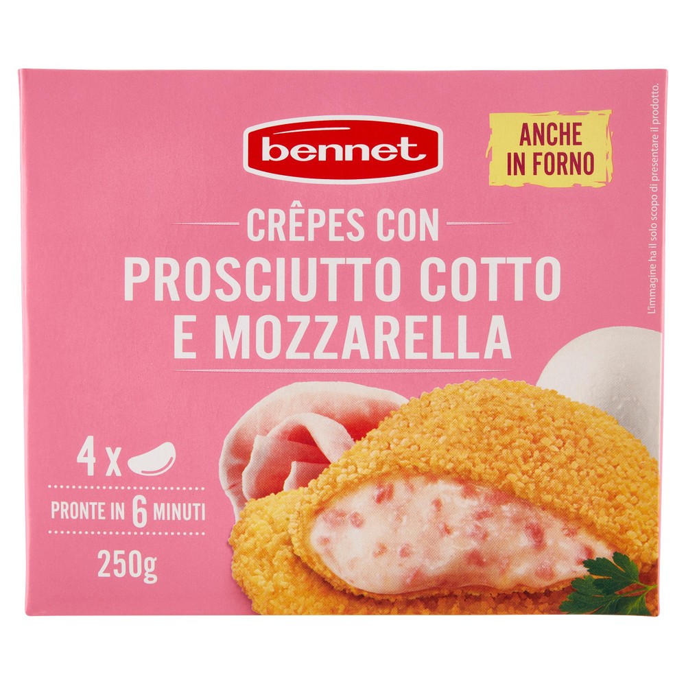 4 Crepes Prosciutto Cotto Mozzarella Bennet - Foto 1
