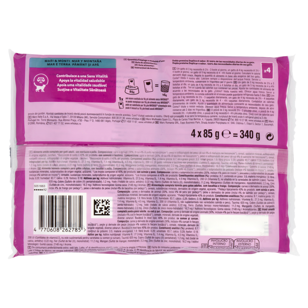 Alimento Umido Per Gatti Pure Duo Mari&Monti Whiskas - Foto 3