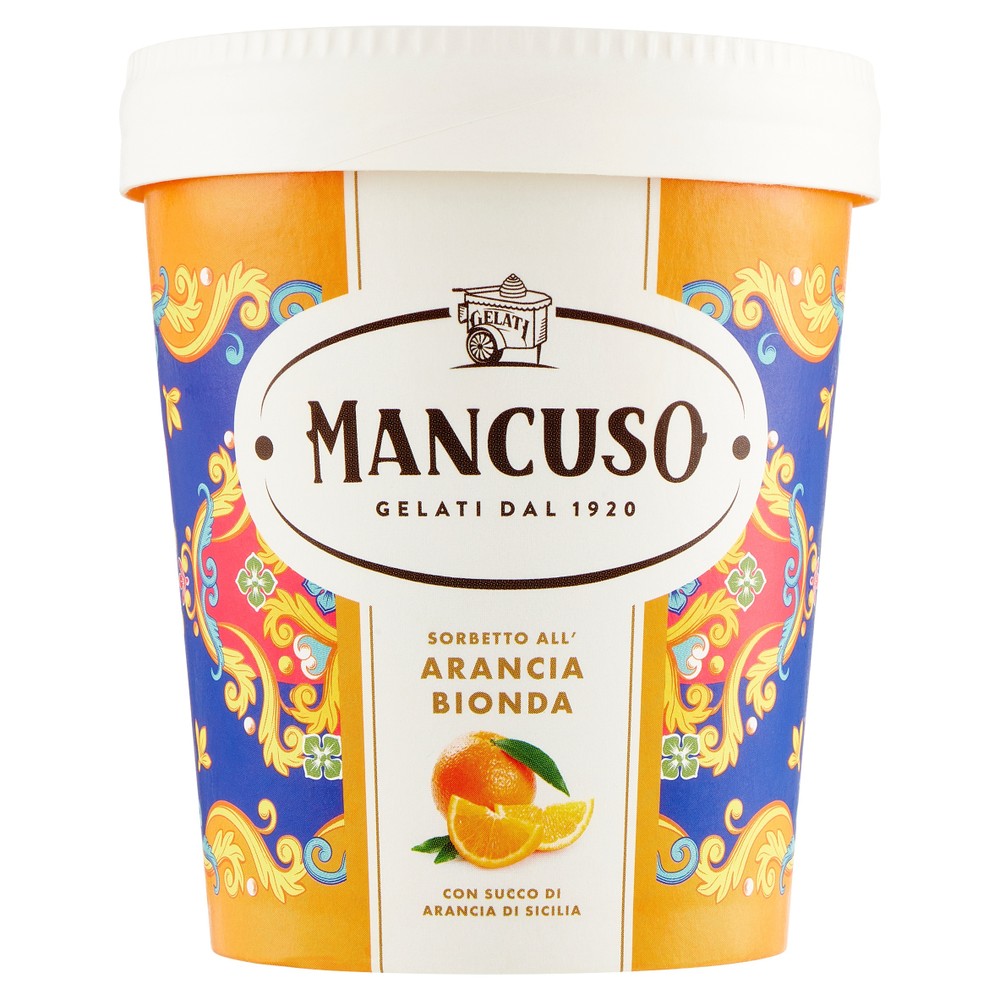 Sorbetto All'arancia Bionda Con Succo Di Arancia Di Sicilia - Foto 1