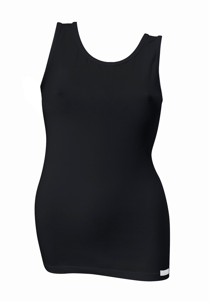 Maglia Intima Donna Spalla Larga XXL Nero Delinea