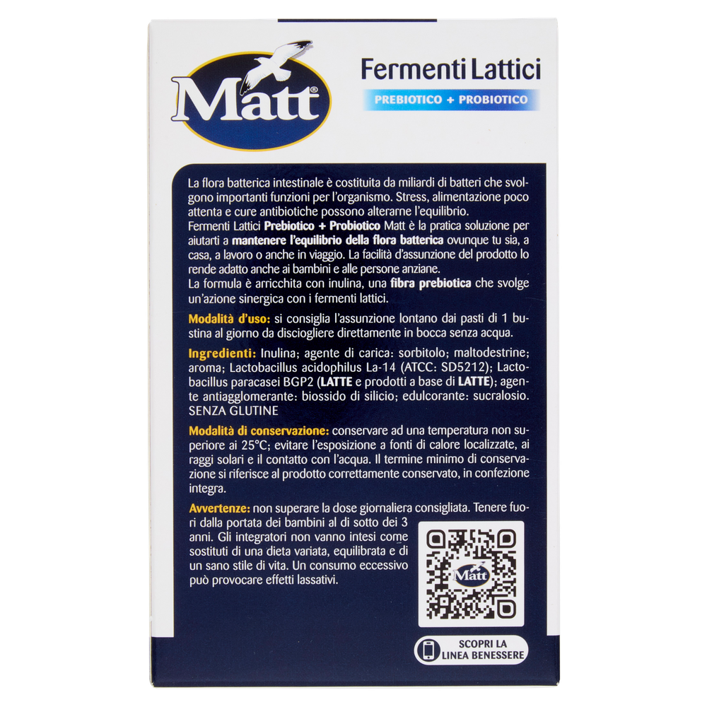 Matt Fermenti Lattici Prebiotico + Probiotico Orosolubili 12 Bustine - Foto 3
