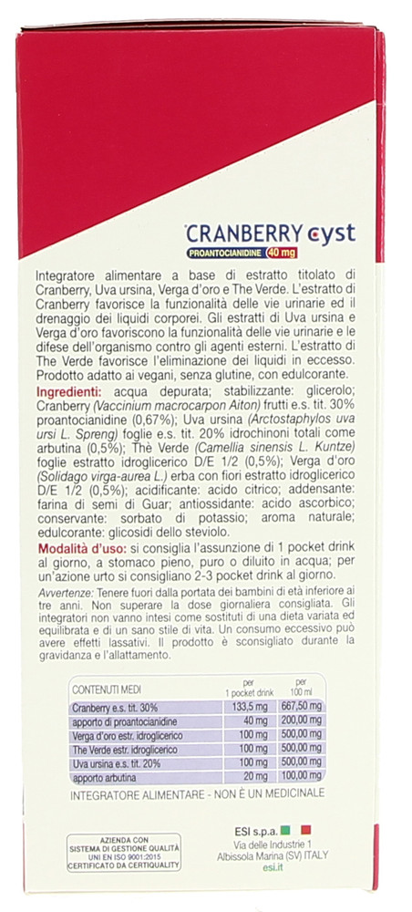 Cranberry Cyst Esi Pocket Drink - Foto 2