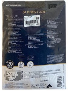 Calze Donna Autoreggenti Tg 1/2 Grigio Londra 20 Denari Golden Lady