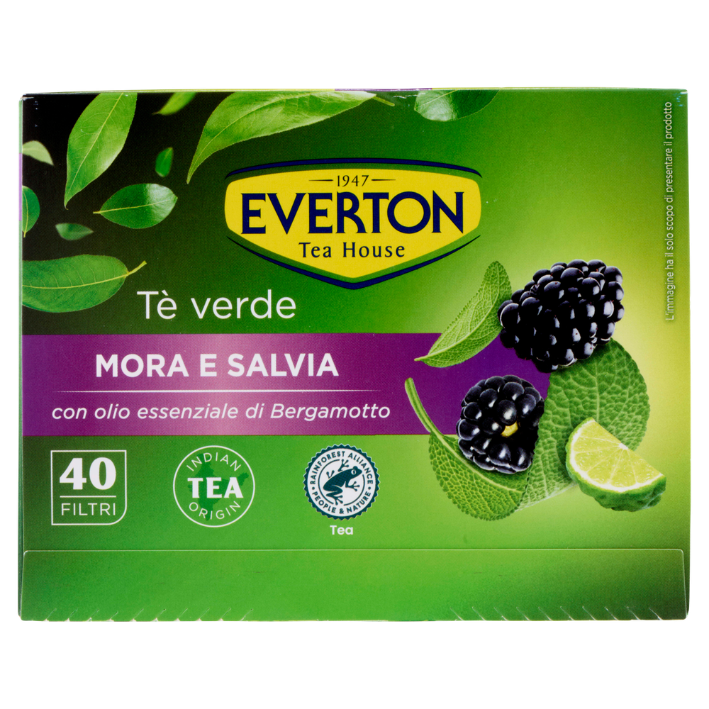 Tè Verde Mora E Salvia 40x1,3g Everton - Foto 3