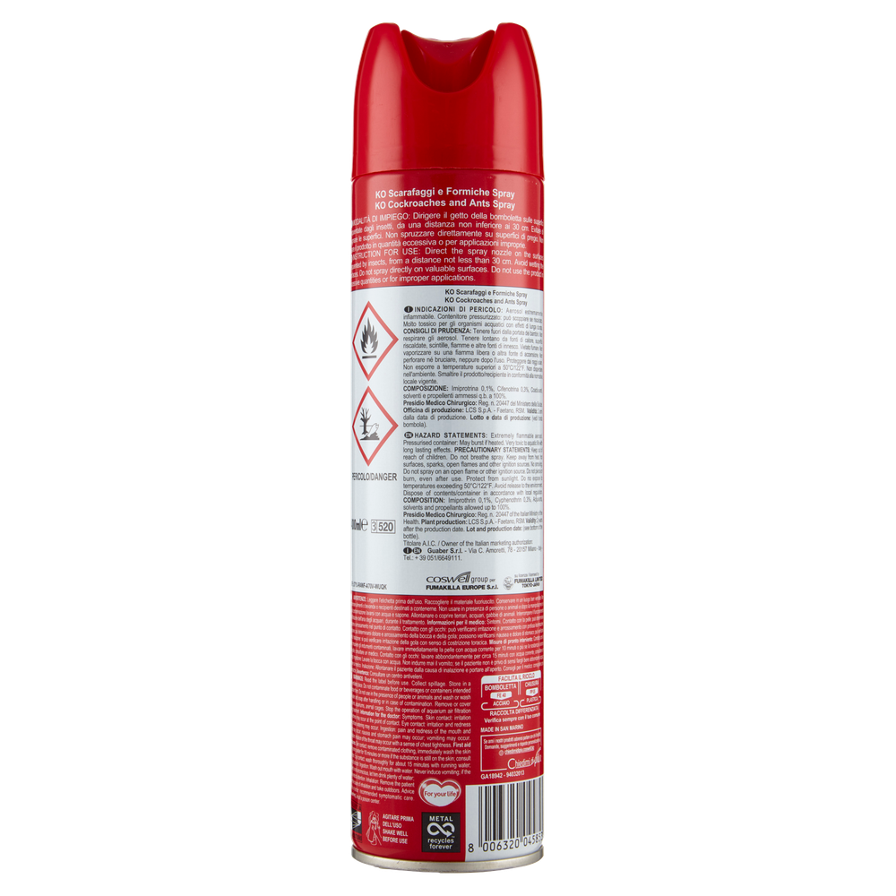 Insetticida Ko2 Scarafaggi E Formiche Spray 400 Ml Vape - Foto 3