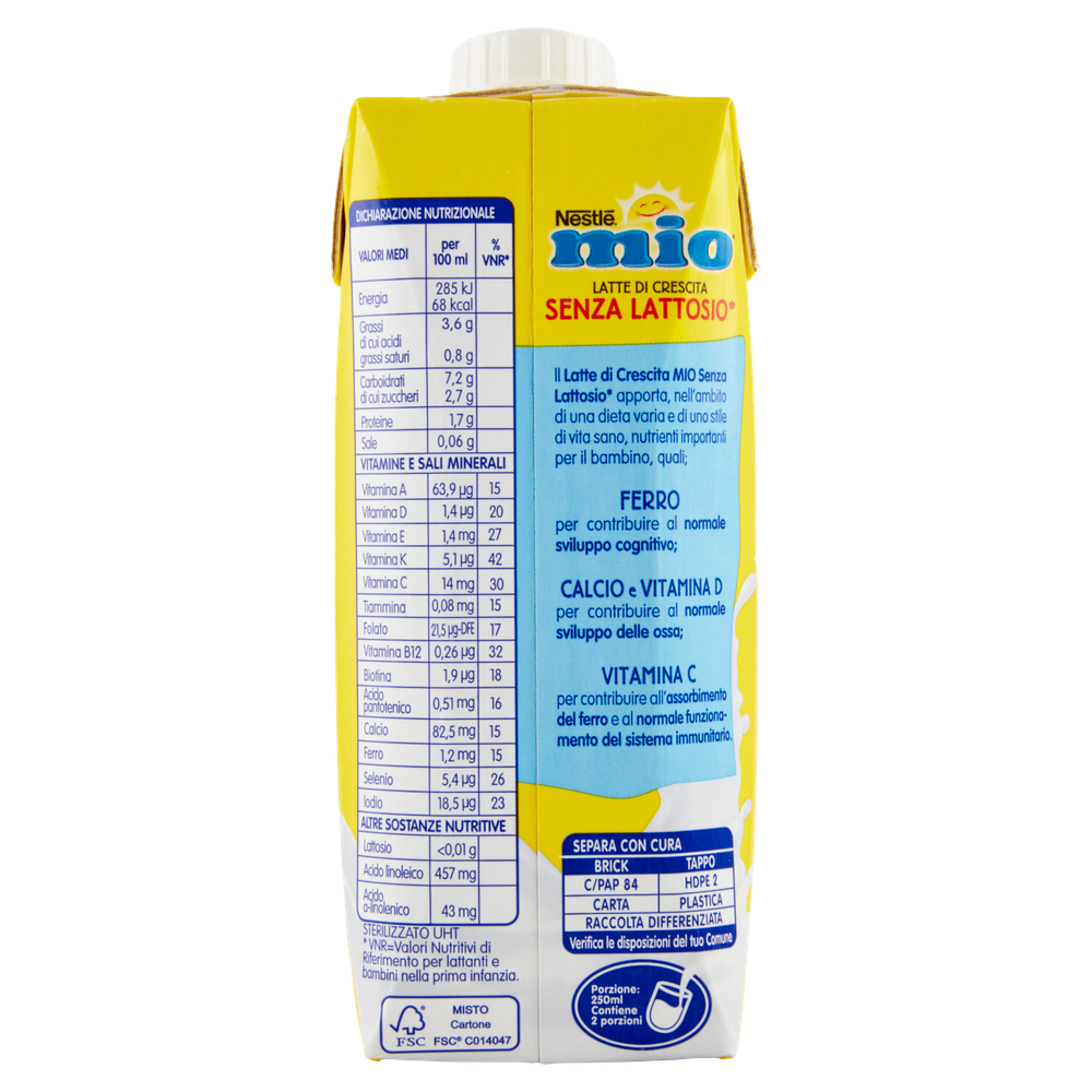 Latte Di Crescita Senza Lattosio Nestle' Mio - Foto 3