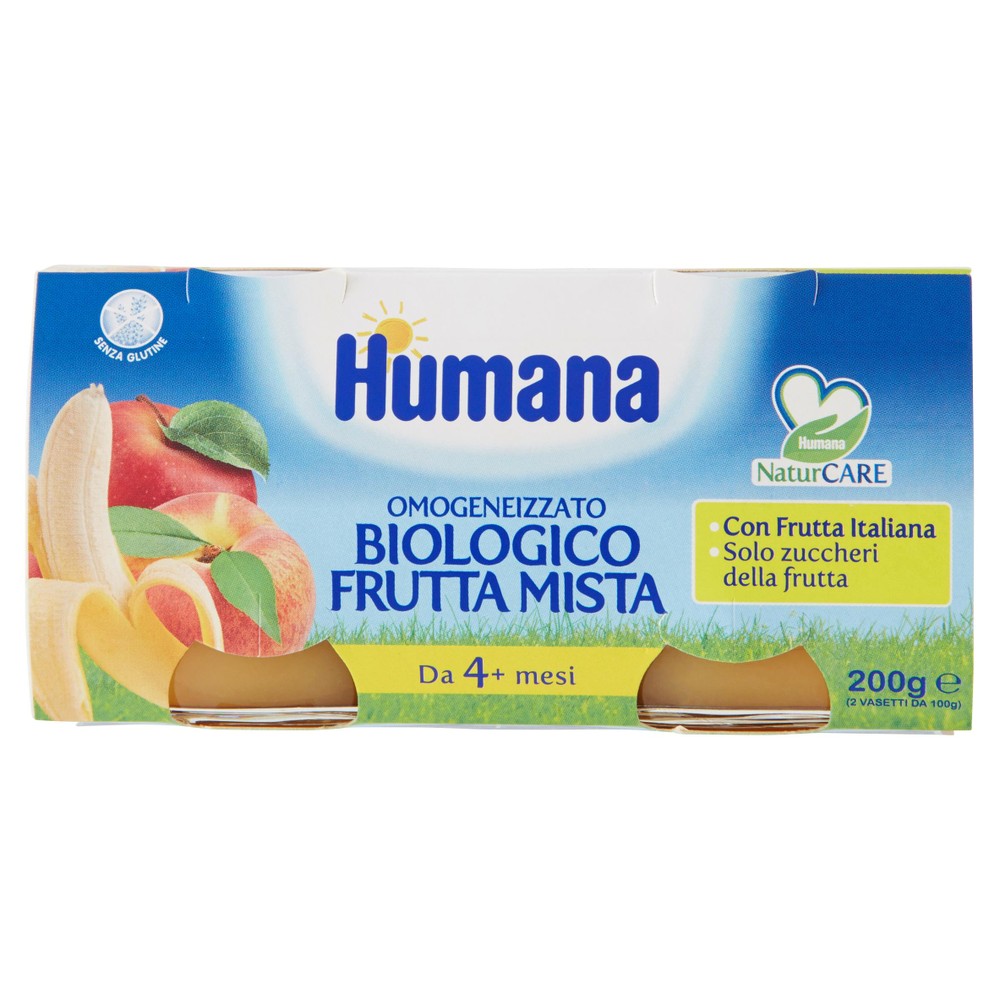 Omogeneizzato Di Frutta Mista Bio Humana 2x100 G.