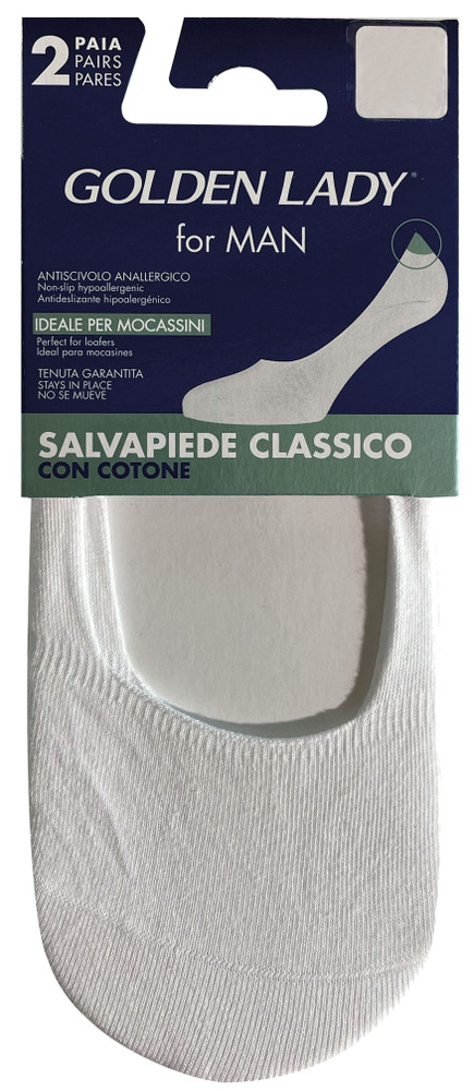 Salvapiedi Uomo S/ M Bianco Conf Da 2 Golden Lady - Foto 1