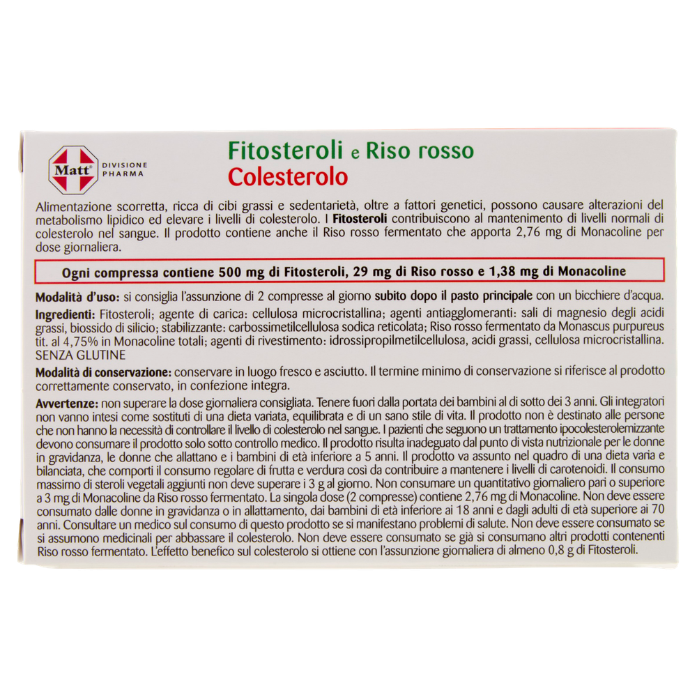 Fitosteroli Riso Rosso Matt 40 Compresse - Foto 3
