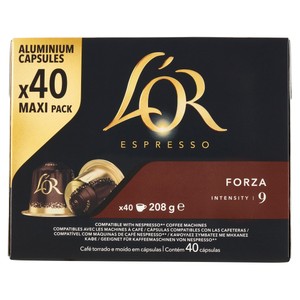 Caffe' Forza L'or Compatibili Sistema Nespresso Conf. Da 40 Caps