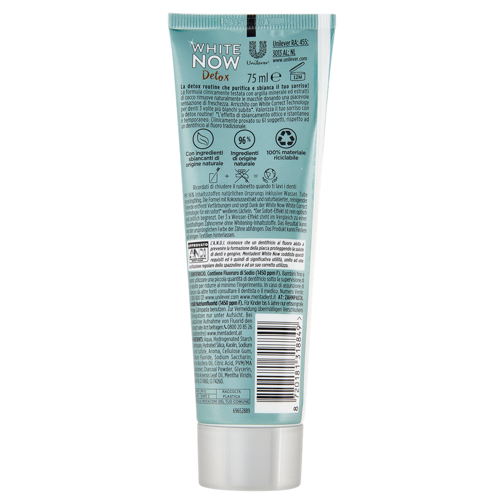 Dentifricio White Detox Cocco Mentadent - Foto 3