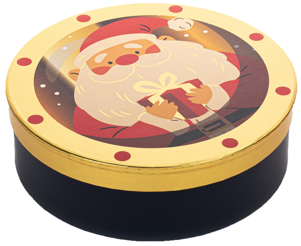 Scatola Tonda Babbo Natale - Foto 1