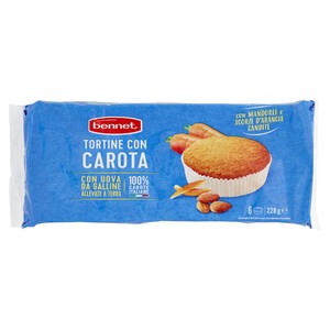 Tortine Carota, Mandorle E Scorze D'arancia 6x38g Bennet - Foto 1
