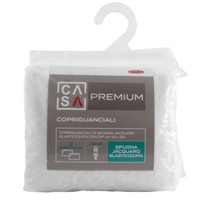 Copriguanciale Con Zip Spugna Jacquard Cm50x80 Conf Da 2 Casa Premium - Foto 1
