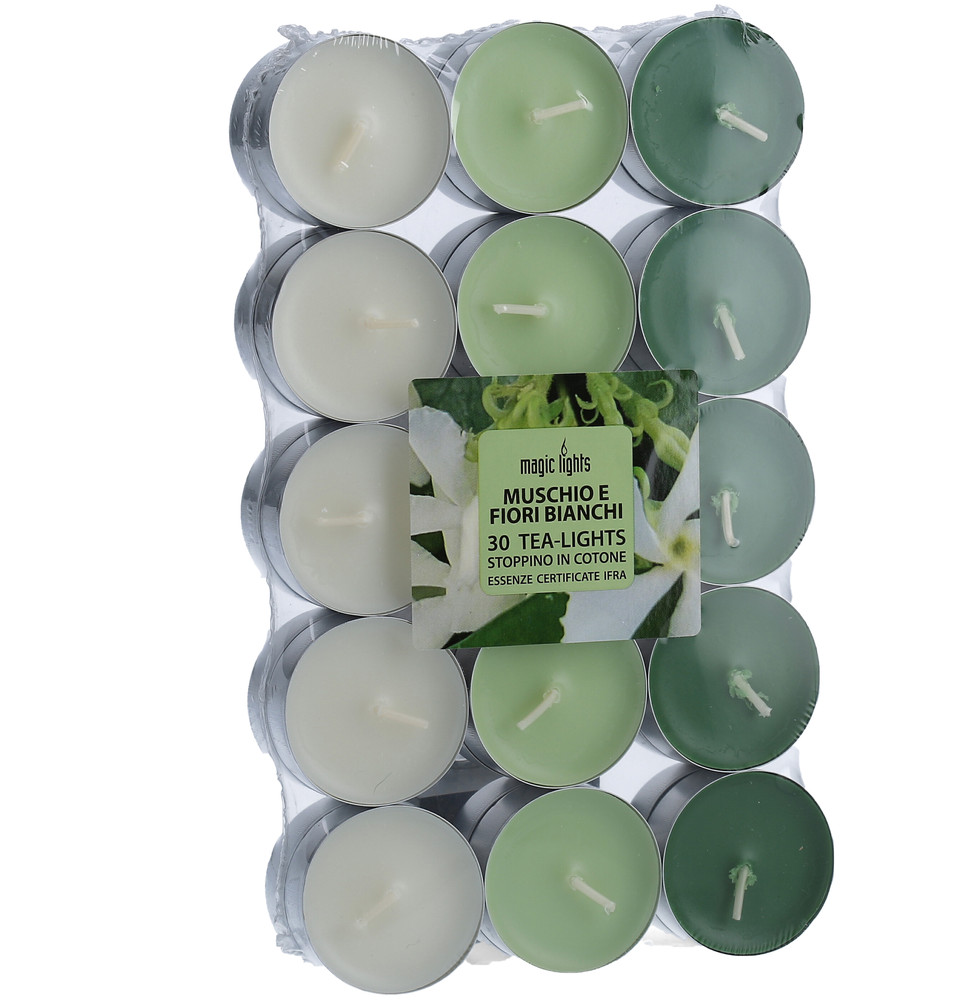 30 T-Lights Fiori Bianchi - Foto 1