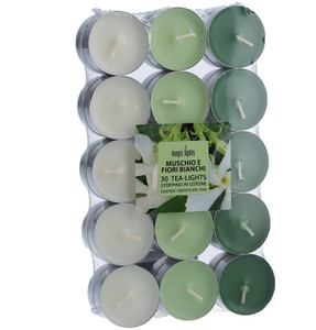 30 T-Lights Fiori Bianchi - Foto 1