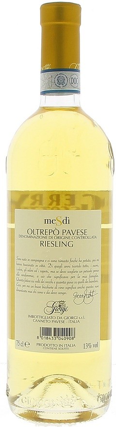 Vino Bianco Riesling Oltrepo' Pavese Mesdi' Gerry Scotti - Foto 2