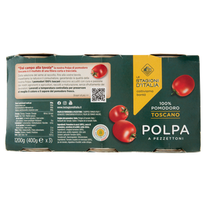 Polpa Di Pomodoro A Pezzettoni 3x400g Le Stagioni D'italia - Foto 3