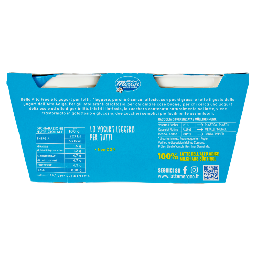 Yogurt Bianco Senza Lattosio Merano 2 Da Gr. 125 - Foto 3