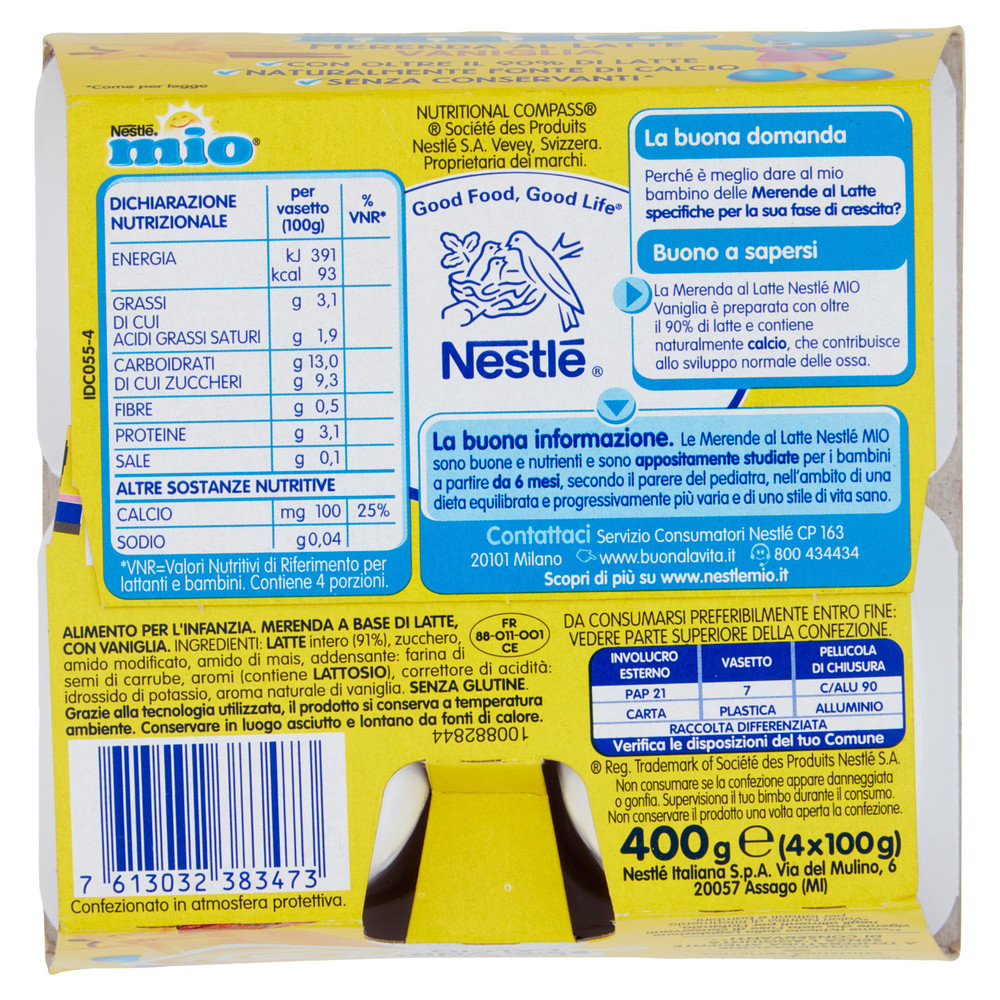 Merenda Al Latte Vaniglia Nestle' Mio - Foto 3