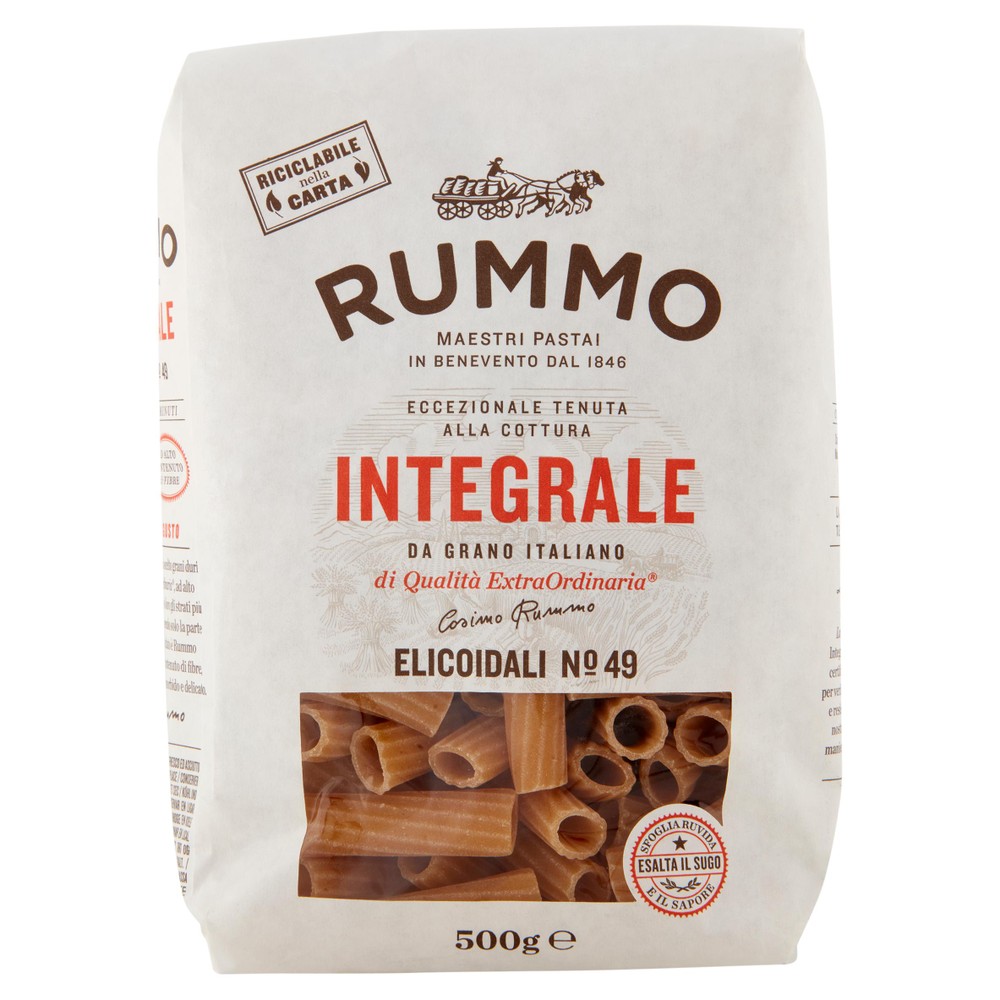 Pasta Elicoidali Integrali N.49 Rummo - Foto 1