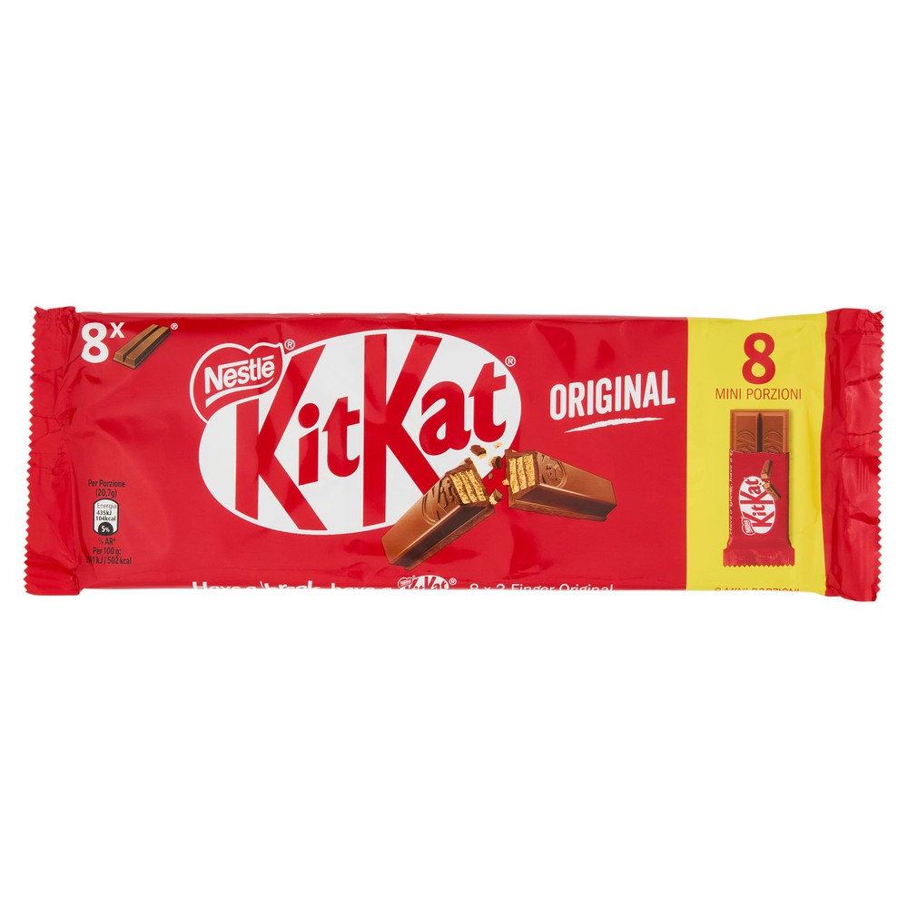 Kitkat Classic Wafer Ricoperto Di Cioccolato Al Latte 8 Snack Da 20,7g - Foto 1