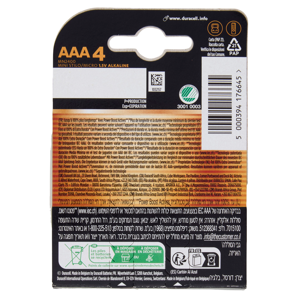 4 Pile Ministilo Duracell Plus 150 Powerboost - Foto 3