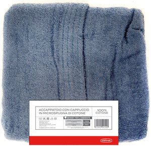 Accappatoio Unisex Con Cappuccio L/ XL Blu Casa - Foto 2