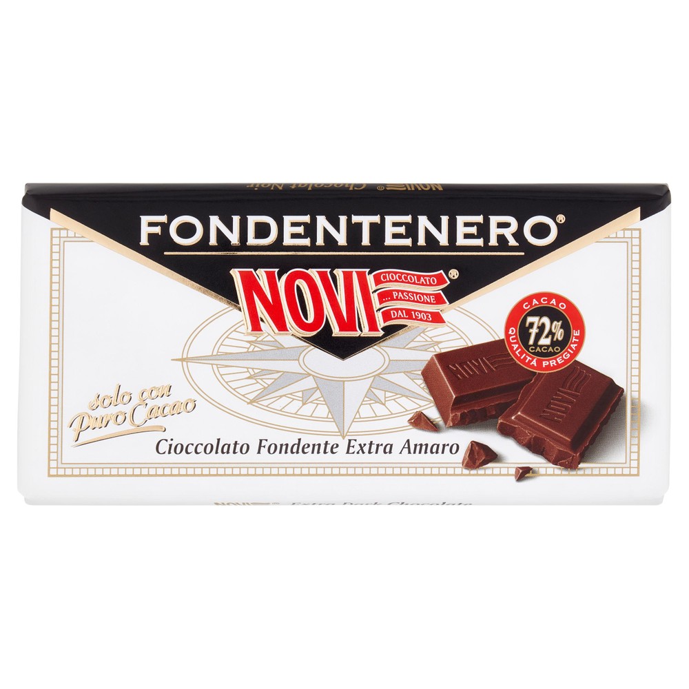 Tavoletta Cioccolato Fondentenero Fondente Extra Amaro Novi - Foto 1