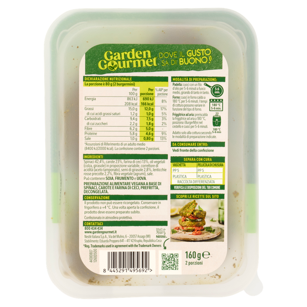 Burger Mini Spinaci E Carote Garden Gourmet - Foto 3
