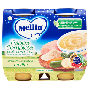Pappa Verdure Semolino Pollo Conf. Da 2 Mellin - Foto 1