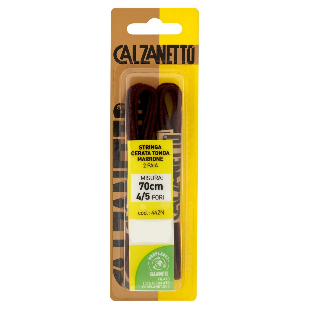 Stringhe Tonde Ceratea 2 Paia Marrone Cm.70 - Foto 1