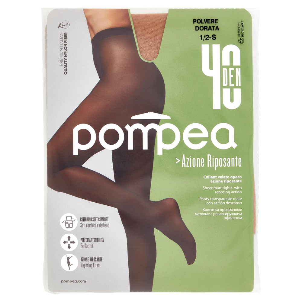 Collant Riposante Tg 1/2 Polvere Dorata 40 Denari Pompea - Foto 1