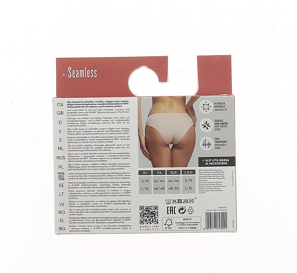 Slip Donna Vita Bassa L/Xl Bianco Pompea - Foto 3