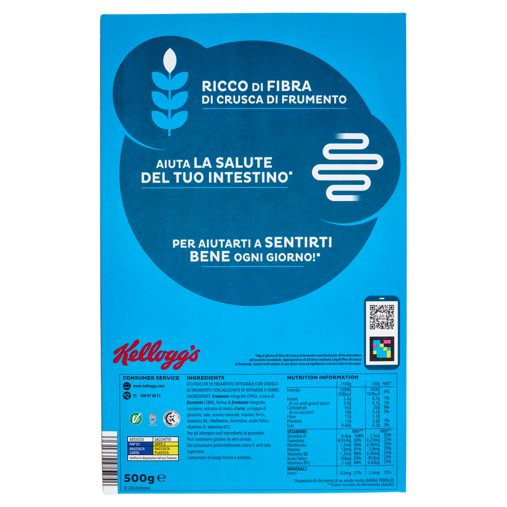 Cereali Fiocchi Di Frumento Integr. All-Bran Ricchi Di Fibra Kellogg's - Foto 3