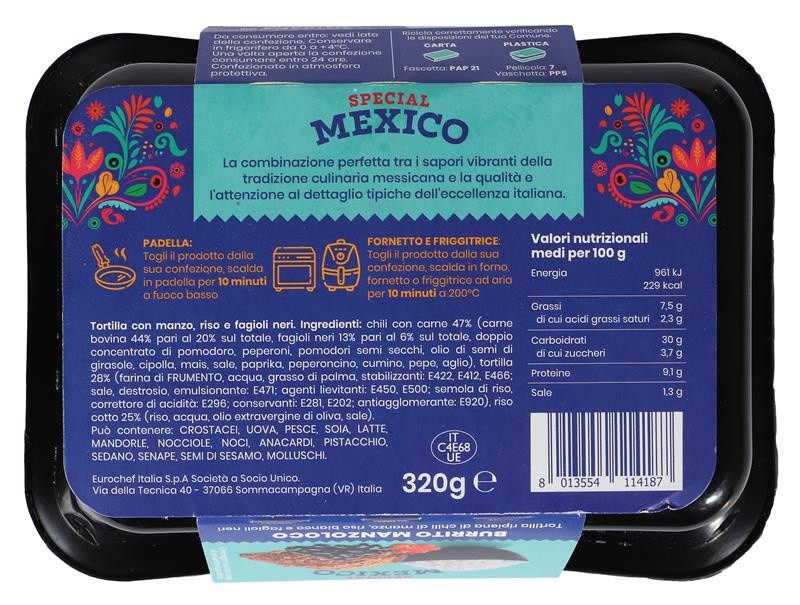 Tortilla Ripiena Burrito Manzoloco Special Mexico - Foto 3