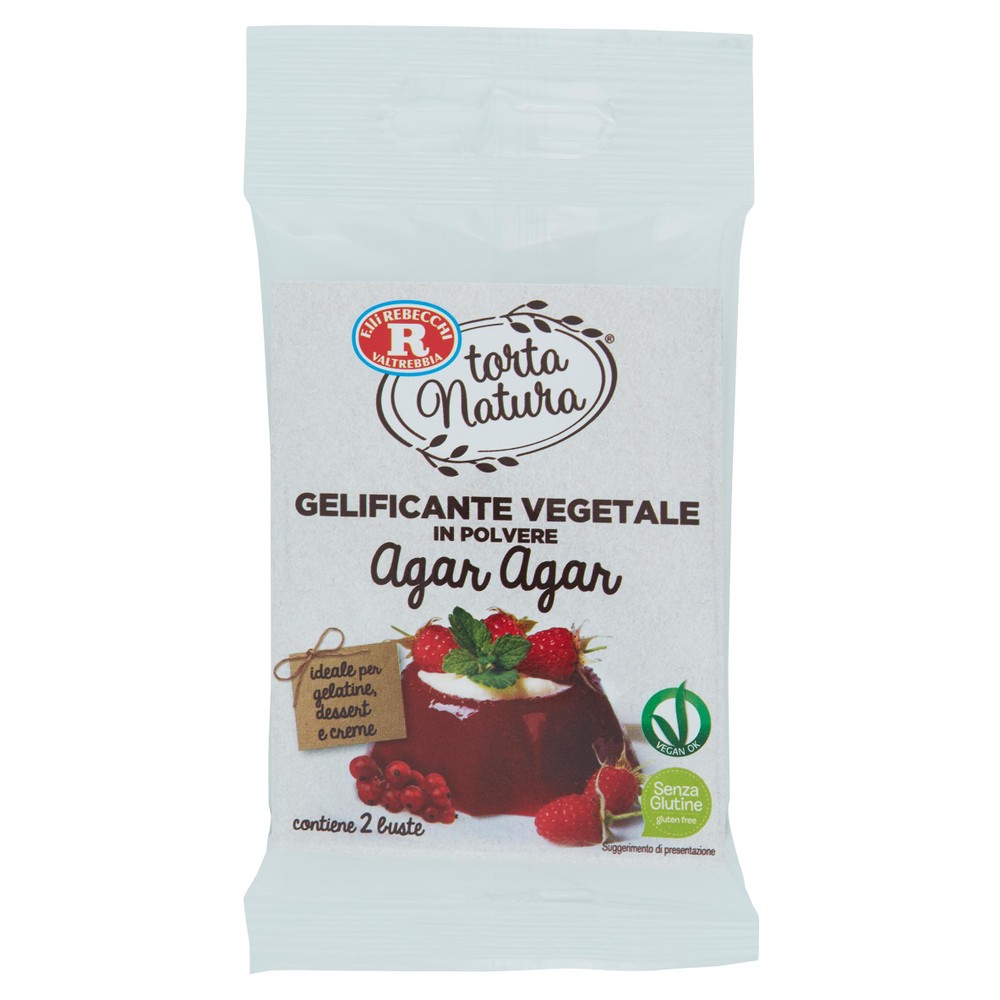 Gelatina Per Torte Vegetale Agar Agar 2x10g F.Lli Rebecchi Valtrebbia - Foto 1