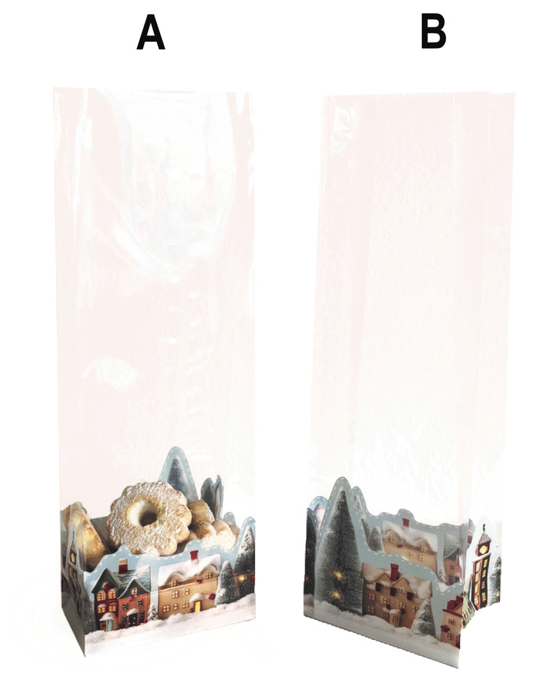 8 Buste Trasparenti Per Alimenti Stampa Natale - Foto 1