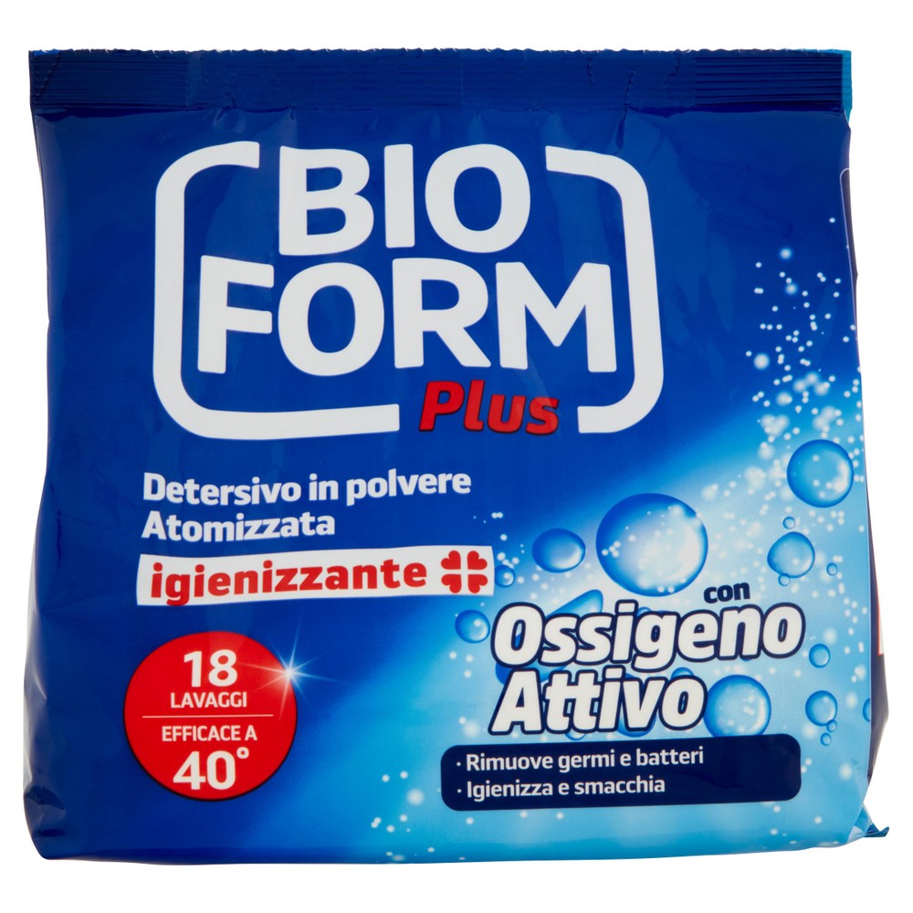 Detersivo In Polvere Per Lavatrice Con Igienizzante Bioform Plus 18 La