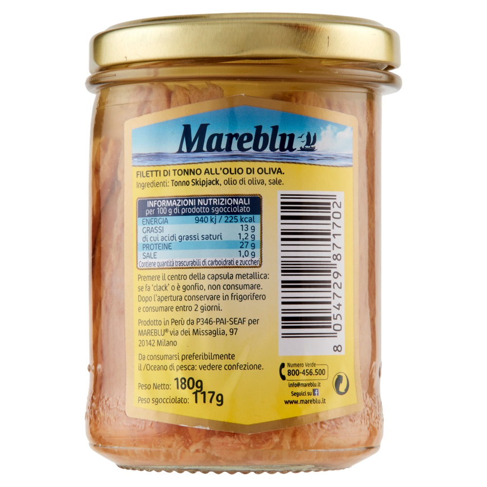 Filetti Di Tonno Classici In Olio D'oliva Mareblu - Foto 3