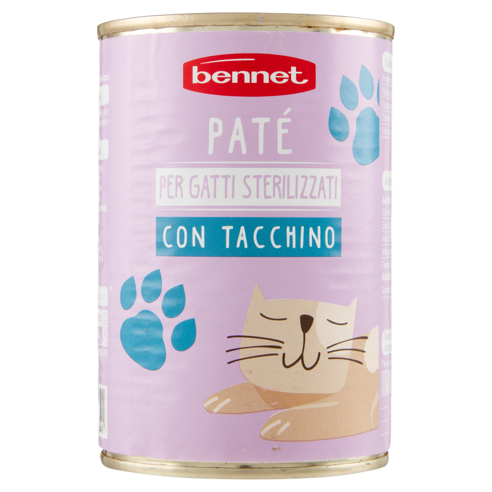 Pate' Gatti Sterilizzato Gatto Tacchino Bennet - Foto 3