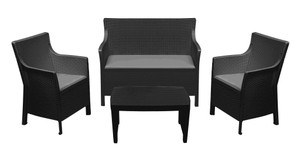 Set Olivo Antracite:poltrone+divanetto+tavolino,Cuscini Ipae-Progarden - Foto 1