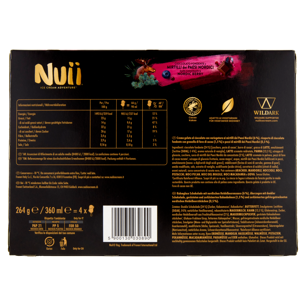 Gelato Nuii Cioccolato Fondente E Mirtilli - Foto 3