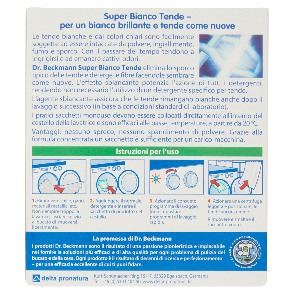Sbiancante Per Tende Super Bianco Dr.Beckmann 3 Buste - Foto 3