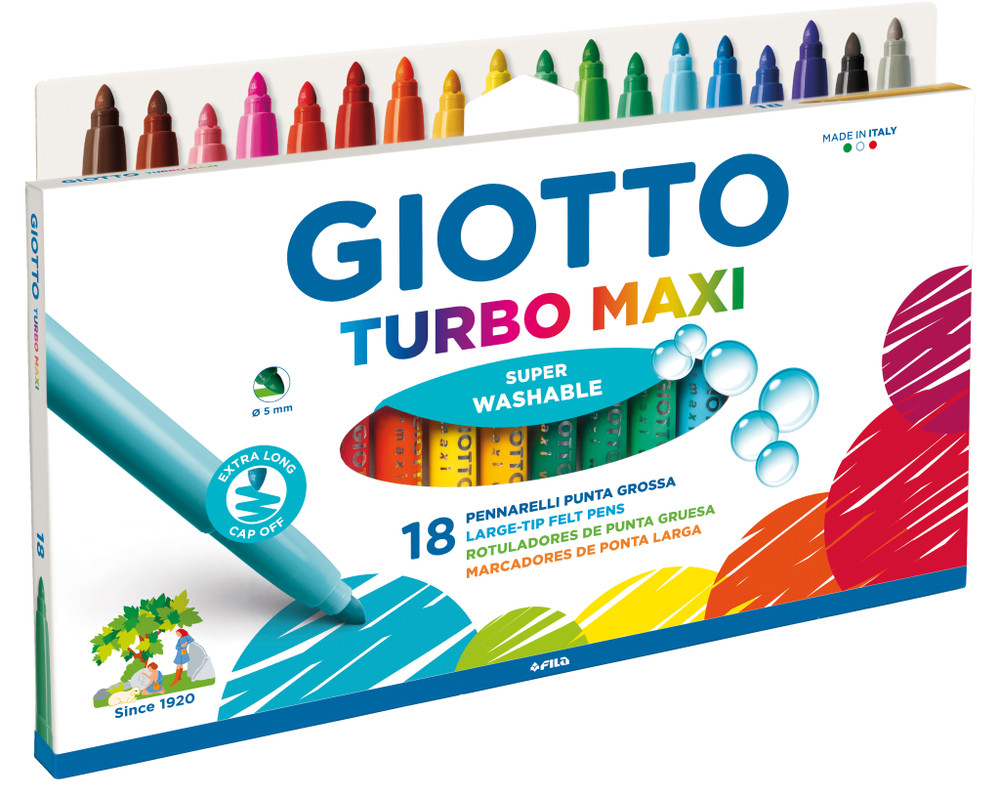 Pennarelli Punta Grossa Conf.18 Pz Turbo Maxi Giotto