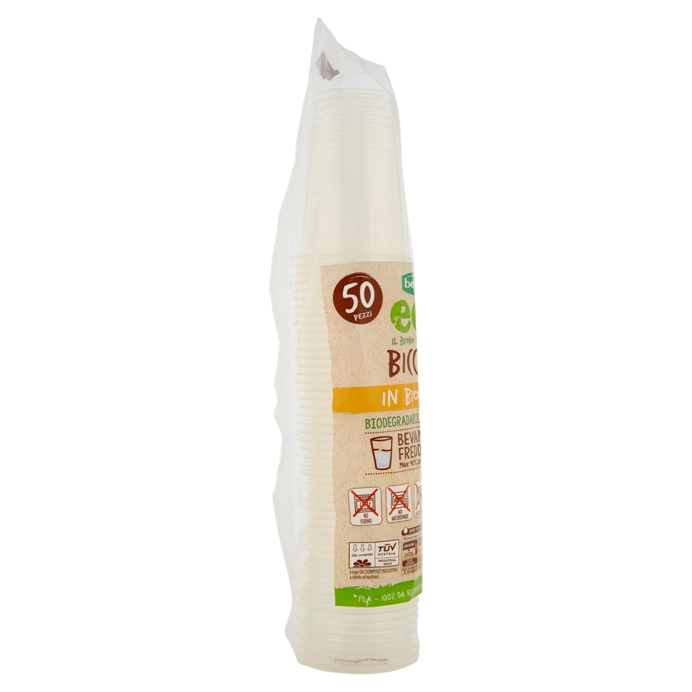 50 Bicchieri Trasparenti In Bioplastica Compostabile 390 Cc Bennet Eco - Foto 2